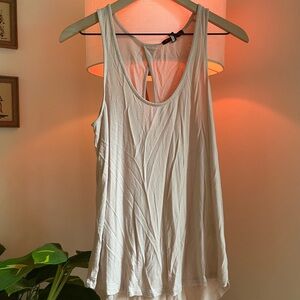 Banana Republic- Elegant Cream/Dusty Pink Sleeveless Top